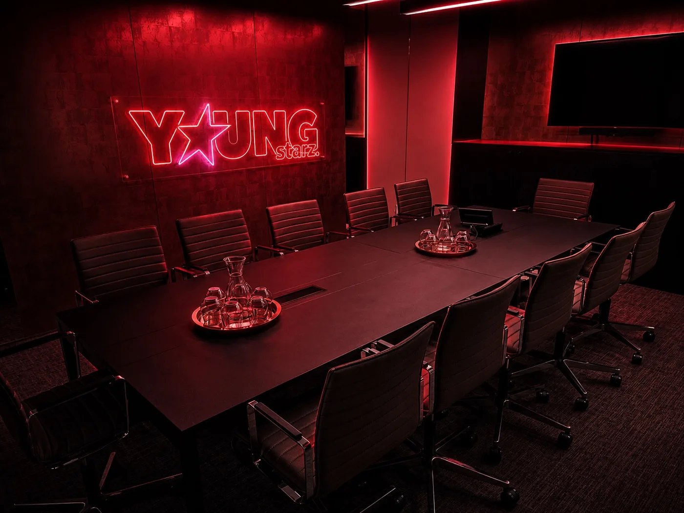 Youngstarz conference room for podcast recording